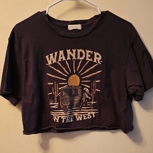 Altar'd State Black Wander Graphic Tee